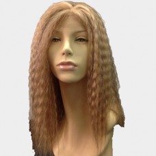 Lace Front Wig - Blonde And Light Brown Mix Kinky Curl Long